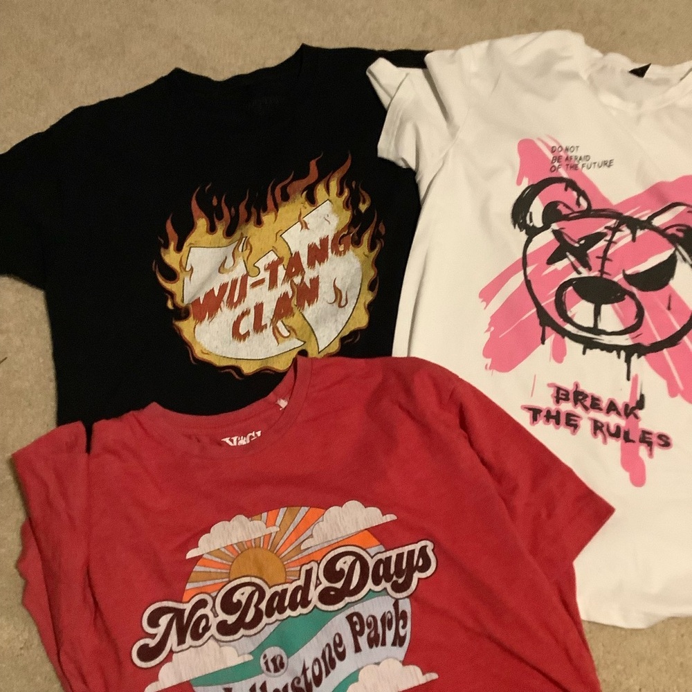 Wu-Tang Clan Yogi Bear Rebel Mens Graphic Novelty T Shirts large Summer Bundle